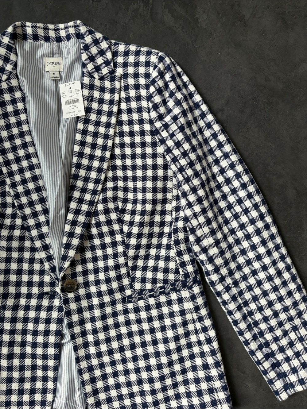 NWT J.Crew Check Blazer